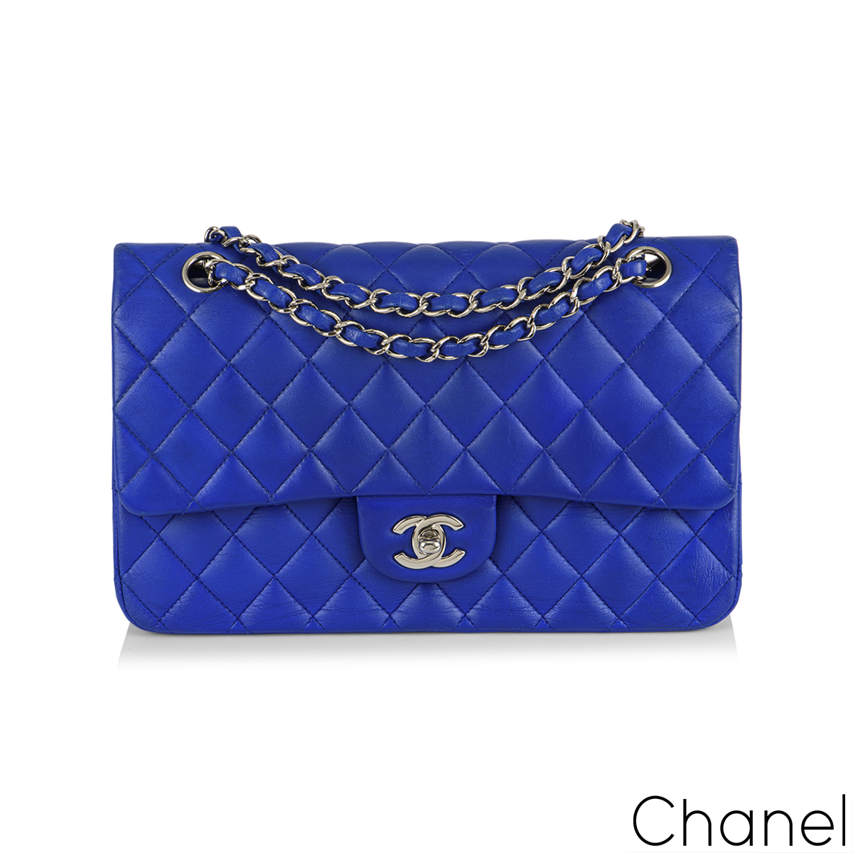 Chanel 21C Light Blue Gold Medium Classic Flap Shoulder Handbag BNWT SEE  VIDEO  eBay